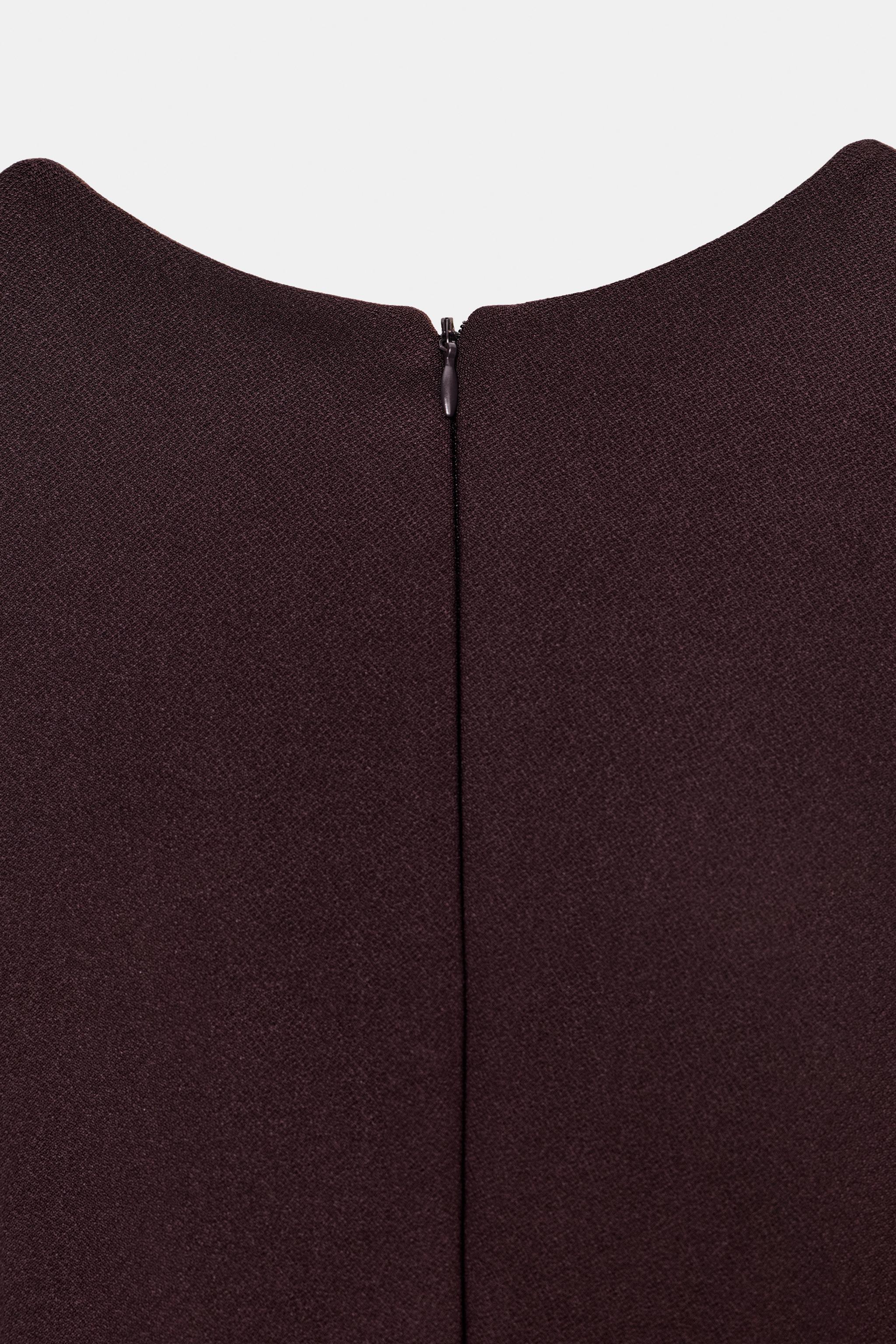 CREPE V-NECK DRESS